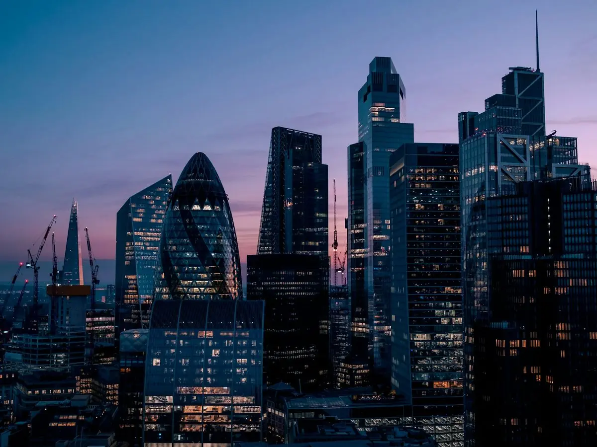 The City of London at dusk